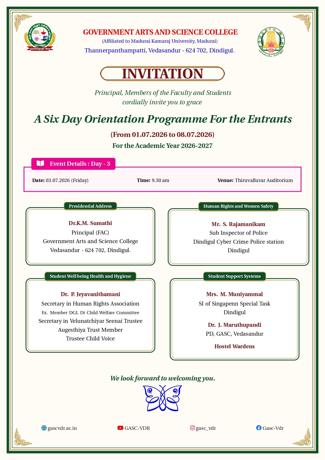 A Six Day Orientation Programme For the Freshers - Day 3